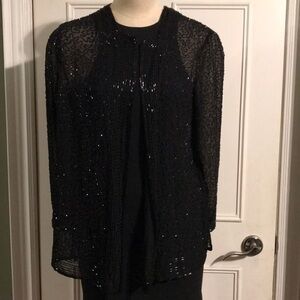 Ladies medium beaded blazer black